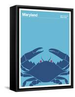 State Poster MD Maryland-null-Framed Stretched Canvas