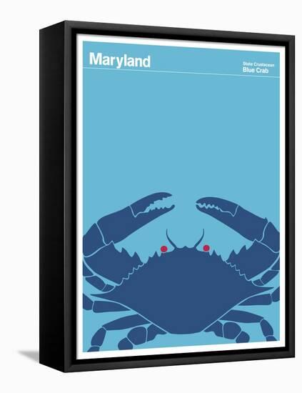 State Poster MD Maryland-null-Framed Stretched Canvas