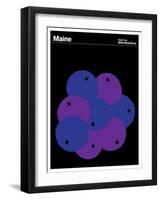 State Poster ME Maine-null-Framed Giclee Print