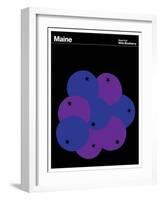 State Poster ME Maine-null-Framed Giclee Print