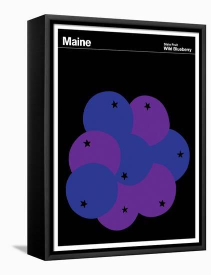 State Poster ME Maine-null-Framed Stretched Canvas