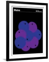 State Poster ME Maine-null-Framed Premium Giclee Print