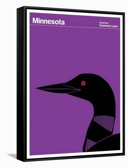 State Poster MN Minnesota-null-Framed Stretched Canvas