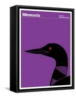 State Poster MN Minnesota-null-Framed Stretched Canvas