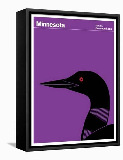 State Poster MN Minnesota-null-Framed Stretched Canvas