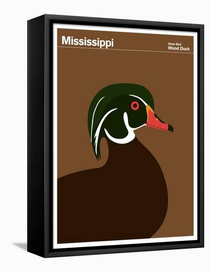 State Poster MS Mississippi-null-Framed Stretched Canvas