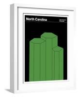 State Poster NC North Carolina-null-Framed Giclee Print
