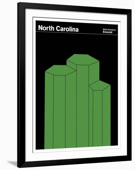 State Poster NC North Carolina-null-Framed Giclee Print