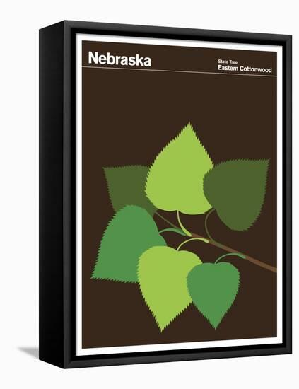 State Poster NE Nebraska-null-Framed Stretched Canvas