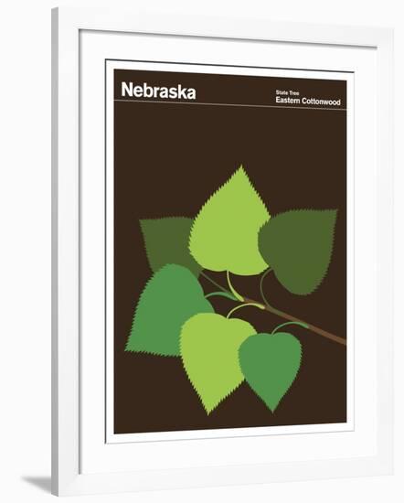 State Poster NE Nebraska-null-Framed Giclee Print