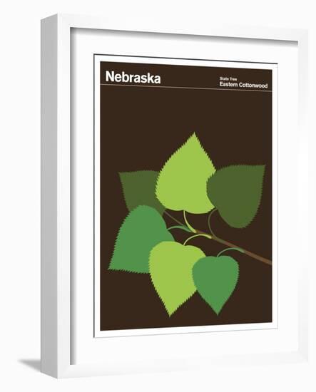 State Poster NE Nebraska-null-Framed Giclee Print