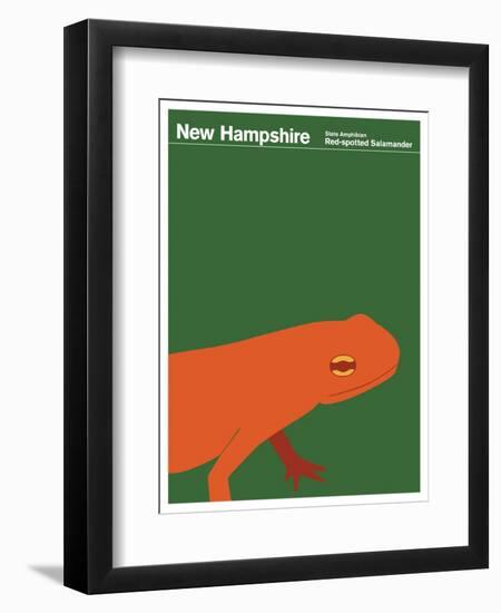 State Poster NH New Hampshire-null-Framed Premium Giclee Print