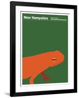 State Poster NH New Hampshire-null-Framed Giclee Print
