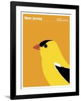 State Poster NJ New Jersey-null-Framed Premium Giclee Print