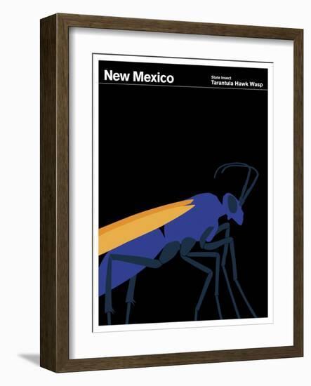 State Poster NM New Mexico-null-Framed Giclee Print