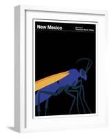 State Poster NM New Mexico-null-Framed Giclee Print