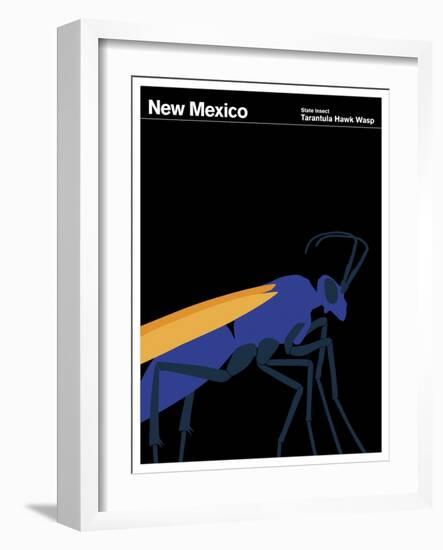 State Poster NM New Mexico-null-Framed Giclee Print