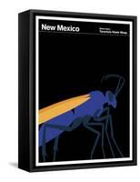 State Poster NM New Mexico-null-Framed Stretched Canvas