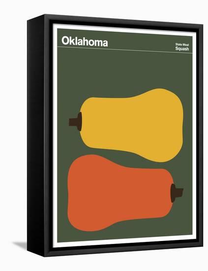 State Poster OK Oklahoma-null-Framed Stretched Canvas