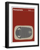 State Poster PA Pennsylvania-null-Framed Giclee Print