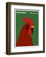 State Poster RI Rhode Island-null-Framed Giclee Print