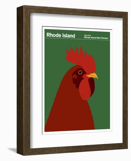 State Poster RI Rhode Island-null-Framed Giclee Print