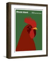 State Poster RI Rhode Island-null-Framed Giclee Print