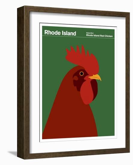 State Poster RI Rhode Island-null-Framed Giclee Print