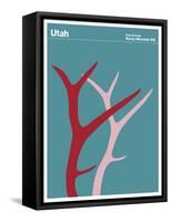 State Poster UT Utah-null-Framed Stretched Canvas