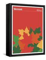 State Poster VT Vermont-null-Framed Stretched Canvas