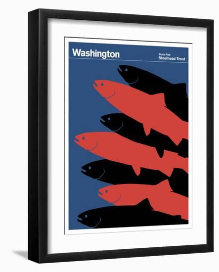 State Poster WA Washington-null-Framed Giclee Print