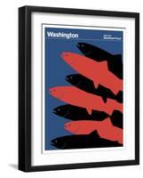 State Poster WA Washington-null-Framed Giclee Print