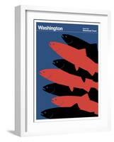 State Poster WA Washington-null-Framed Giclee Print