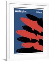 State Poster WA Washington-null-Framed Giclee Print