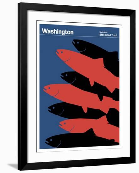 State Poster WA Washington-null-Framed Giclee Print