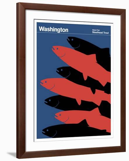 State Poster WA Washington-null-Framed Giclee Print