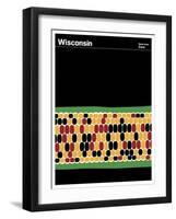 State Poster WI Wisconsin-null-Framed Giclee Print