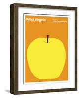 State Poster WV West Virginia-null-Framed Giclee Print
