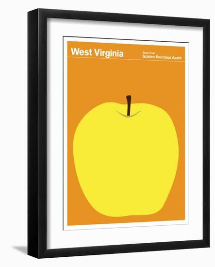 State Poster WV West Virginia-null-Framed Giclee Print