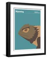 State Poster WY Wyoming-null-Framed Giclee Print