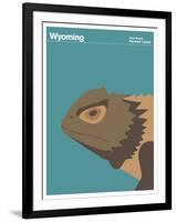 State Poster WY Wyoming-null-Framed Giclee Print