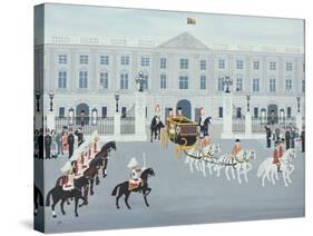 State Procession Leaving Buckingham Palace-Vincent Haddelsey-Stretched Canvas