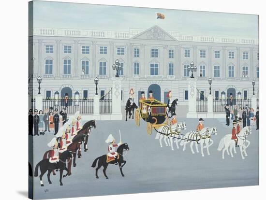 State Procession Leaving Buckingham Palace-Vincent Haddelsey-Stretched Canvas