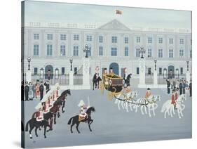 State Procession Leaving Buckingham Palace-Vincent Haddelsey-Stretched Canvas