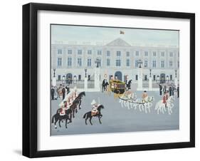 State Procession Leaving Buckingham Palace-Vincent Haddelsey-Framed Giclee Print