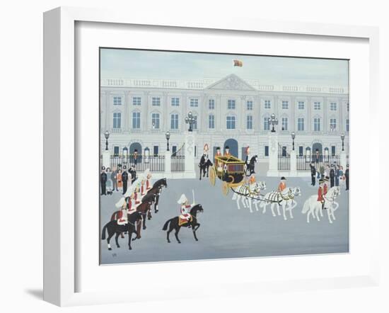 State Procession Leaving Buckingham Palace-Vincent Haddelsey-Framed Giclee Print