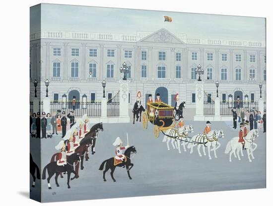 State Procession Leaving Buckingham Palace-Vincent Haddelsey-Stretched Canvas