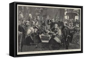 State Reception of the Shahzada by the Queen at Windsor Castle-Thomas Walter Wilson-Framed Stretched Canvas