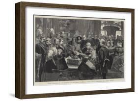 State Reception of the Shahzada by the Queen at Windsor Castle-Thomas Walter Wilson-Framed Giclee Print