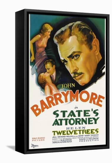 State's Attorney, Helen Twelvetrees, John Barrymore, 1932-null-Framed Stretched Canvas